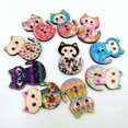 thumbnail image 2 of tredstone 50pcs/Pack DIY Cartoon Cat Printing Color Wooden Buttons Wooden Buttons Handmade Decorative Cat, 2 of 8