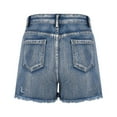 thumbnail image 5 of fartey Womens Denim Shorts 2025 Summer Destroyed Holes Pockets Jeans Short with Button Zipper High Waist Casual Comfy Shorts, 5 of 5