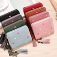 thumbnail image 2 of Small wallet for women Mini Tassel Wallet Green, 2 of 5