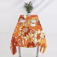 thumbnail image 6 of Odenmar Daisy Floral Round Tablecloth 60 Inch, Farmhouse Waterproof Table Cover, Rustic Flower Design for Dining Table, Kitchen, Party Indoor Outdoor, 6 of 7