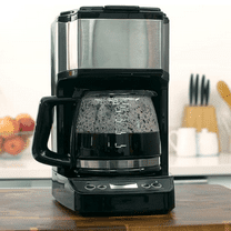 5-Cup Mini Drip Coffee Maker, Black and Stainless Steel