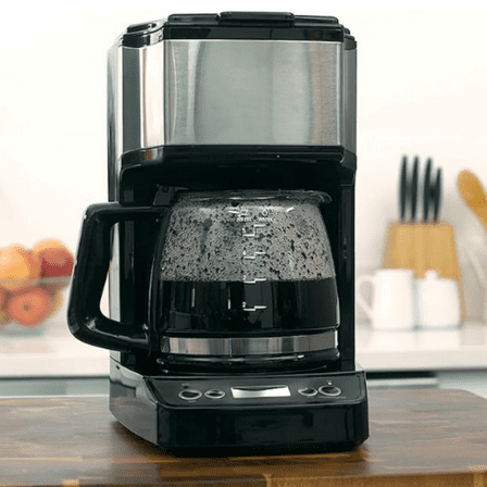 5-Cup Mini Drip Coffee Maker, Black and Stainless Steel