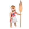 5pc Moana Inspired Princess Doll Outfit, Compatible With American Girl Doll- American Clothes & Accessories Set Includes Paddle, Top, Skirt, Necklace & Scarf- Perfect Girl Gift Set for Less