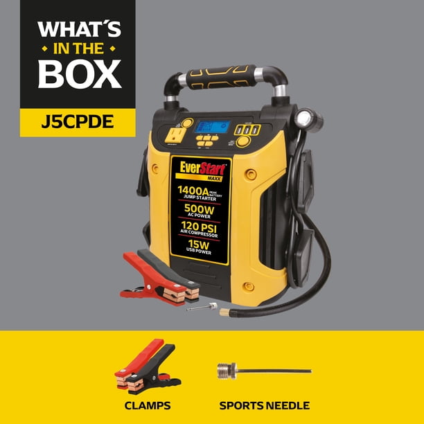 EverStart Maxx J5CPDE 1400 Peak Amps Jump Starter, Power Station