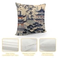thumbnail image 4 of YINGXI  Trees House Tower Blue Throw Pillow Cover,Cushion Case Outdoor Decoration for Sofa Couch Farmhouse 12x12in, 4 of 5