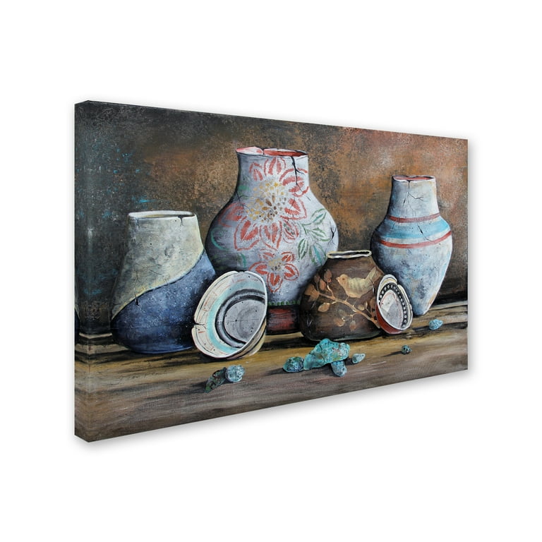 Trademark Fine Art 'Clay Pottery Still Life 3' Canvas Art by Jean
