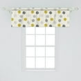 thumbnail image 2 of Ambesonne Abstract Window Valance, Minimalistic Hexagons Art, 54" X 18", Ivory Dark Yellow, 2 of 3