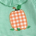 thumbnail image 7 of Byoo Vintage Halloween Bodysuit for Baby Polo Collar Gingham Truck Embroidery Long Sleeve Romper Daily Jumpsuit,Orange, 7 of 7