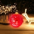 thumbnail image 3 of JWshufel Christmas Decorations ations Indoor Outdoor Inflatable Decorated Ball Yard Ornament Lamp Easy to Hang PVC Weatherproof for Porch Garden Home Decor Ball Ornament 23.6in Red, 3 of 6