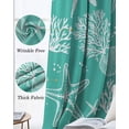 thumbnail image 6 of Teal Coastal Black Out Curtains 84 Inch Long for Living Room, Nautical Beach Starfish Coral Summer Blackout Curtain Shade Thermal Insulated Window Curtains Grommet Drapes 42"x84" 2 Panels, 6 of 8