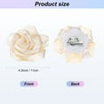 thumbnail image 3 of Uxcell Rose Flower Brooches and Pins for Women, Fabric Big Rose Hair Flowers Clips for Wedding [11cm, Beige], 3 of 7