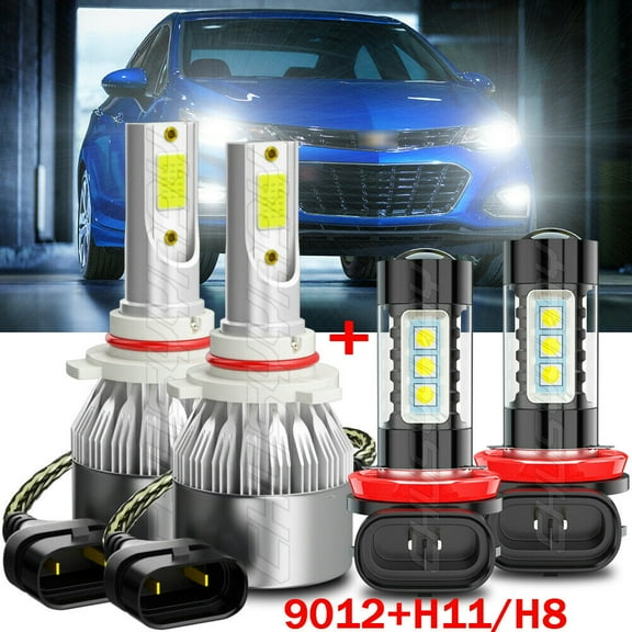 For Dodge Challenger 2017-2019 2020 6000K white LED Headlights   Fog Light Bulbs