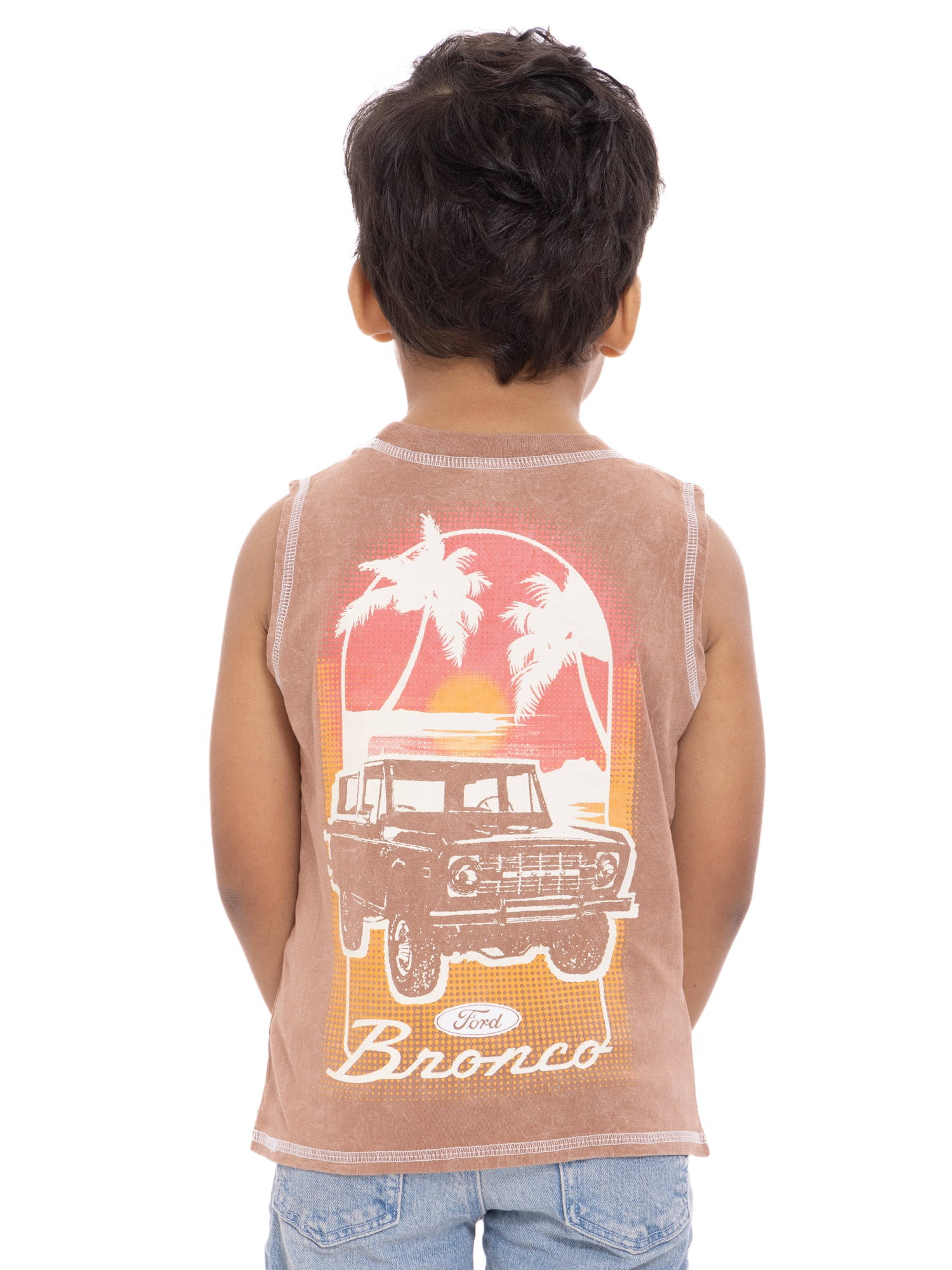 Ford Bronco Toddler Boys Tank Top with Front and Back Graphics, Sizes 12M-5T