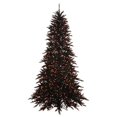thumbnail image 1 of Vickerman 4.5' Black Fir Slim Artificial Christmas Tree with 250 Orange LED Lights, 1 of 1