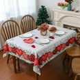 thumbnail image 2 of YIBAGA Valentines Day Tablecloth, Sweat Happy Valentines Table Cover, Waterproof Dining Decorations, 60 x 120 inch, Polyester, 2 of 6