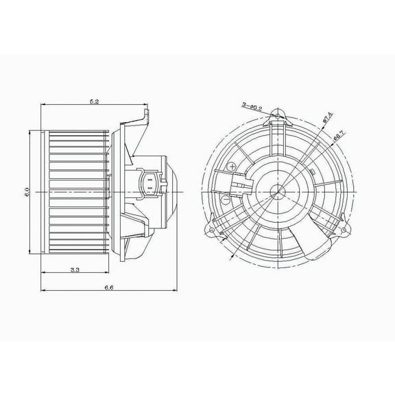 HVAC Blower Motor Fits 1991 Mazda 323