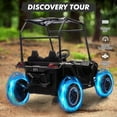 thumbnail image 6 of Accreate Electric 24V 2-Seater Ride-On UTV for Kids, 4WD, Parent Remote, Sun Shade, Spring Suspension, LED Headlights, Music Player, Ages 3+, All-Terrain Car, 6 of 6