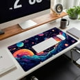 thumbnail image 4 of Space Planet Desk Mat Cute Large Purple Gaming Mouse Pad Kawaii Galactic Explorer Starry Desk Pad Laptop Computer Mouse Keyboard Mat 31.5''''X15.7'''' XXL Extended Mousepad Desk Decor, 4 of 6