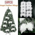 thumbnail image 1 of ZHAOCHENG 10 piezas de mini alas de ángel con plumas blancas para decoraciones navideñas, 1 of 1