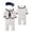 White, variant on .com Baby Boy Marine Sailor Cotton Romper Onesie with Hat and Necktie 3pcs Holiday Outfit Costume
