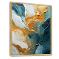 thumbnail image 2 of Designart "Currents Of White And Blue In The Ocean I" Ocean Floater Framed Canvas Art Print, 2 of 5