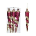 thumbnail image 2 of 3pcs Christmas Special Decorative Small Pendant Plastic Electroplating Painted Red Pendants Set, 2 of 6