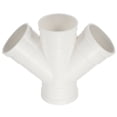 thumbnail image 1 of Uxcell Double Wye Duct Splitter, Adapter Pipe Fitting Duct Pipe Connector 3", 1 of 6