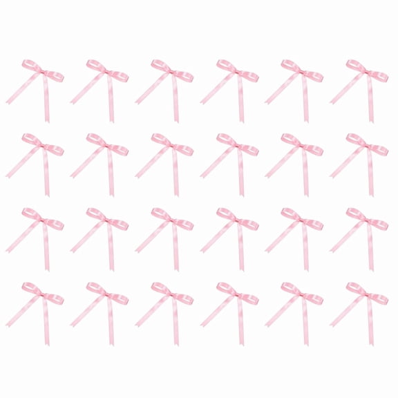 YEMNPIOS 50 Pcs Satin Ribbon Bows Self Adhesive 4x5.5 Inch Premade Bows for Gift Wrapping Crafts