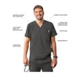thumbnail image 3 of Adar Addition Scrubs For Men - Modern Multi Pocket V-Neck Scrub Top, 3 of 7