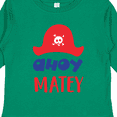 thumbnail image 4 of Inktastic Ahoy Matey, Pirate Hat, Skull and Bones, Pirates Boys or Girls Long Sleeve Toddler T-Shirt, 4 of 5