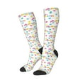 thumbnail image 2 of Daiia Sports Socks Happy Easter Printed Novelty Crew Socks for Men Women Knee High Socks Cotton Socks Soft & Breathable Support Unisex Socks, 2 of 9