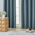 FCCAUDStone Blue Short 36 Inches Blackout Curtain 2 Panels Set, Half