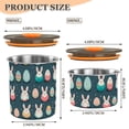 thumbnail image 3 of Easter Eggs & Rabbit Airtight Coffee Bean Canister 17oz Food Storage Containers with Lids For Gournd, Tea, Sugar, Flour, Rice, Cereal, Candy Cookie Jar, 3 of 8