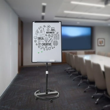 Shzicmy Magnetic Mobile Whiteboard 40x28 inches Dry Erase Board Flipchart Easel Stand