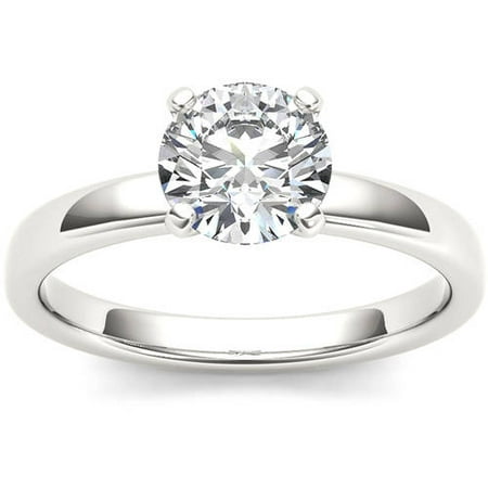 1 Carat T.W. Diamond Solitaire 14kt White Gold Engagement Ring