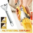 thumbnail image 3 of Magic corn peeler, stainless steel corn cob peeler, simple corn peeler for corn cobs, convenient thresher corn cutter, small kitchen tools, 3 of 5