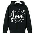 thumbnail image 4 of Sudadera con capucha y estampado de corazón de San Valentín, sudadera de manga larga para niños y niñas, chaqueta para niñas de talla mediana y grande., 4 of 7