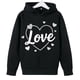 thumbnail image 4 of Sudadera con capucha y estampado de corazón de San Valentín, sudadera de manga larga para niños y niñas, chaqueta para niñas de talla mediana y grande., 4 of 7