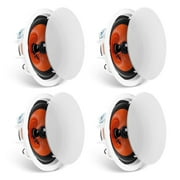 Ceiling Speakers 8 Inch 4-Pack, 100W In-Wall Speakers, Flush Mount Speakers for Home, Kitchen, Bedroom, 8Ω Impedance, 89dB Sensitivity