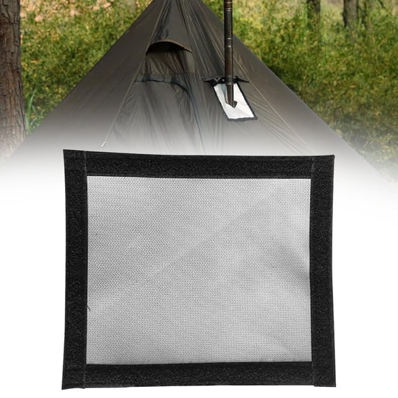 KDFWDM Fireproof Tent Stove Jack Kit with Safety Anti-Scald Ring - Durable Heat Resistant Stove Pipe Accessory for Hot Tents, Easy Install Stove Jack for Winter Camping and Bushcraft