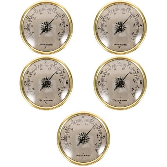 5 PCS Thermometers Baby Metal Hanging Wall-mounted