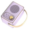 thumbnail image 3 of Altavoz retro sonido claro portátil inalámbrico vintage pequeño altavoz para el hogar viajes al aire libre púrpura, 3 of 14