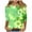 13 Green, variant on St Patricks Day Top Women, 3/4 Sleeve T Shirts for Women, Round Neck Blouses Tee Shirts Ladies' Casual Loose St. Patrick's Day Printed Blouse Crewneck Three Quarter Sleeves T-Shirt Top