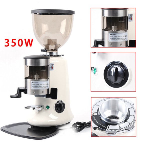 1400RPM Commercial Electric Grind Semi-Auto Coffee Grinder 350W, Stainless