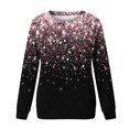 thumbnail image 4 of Bowake Sweat à Manches Longues à Sequins pour Femmes Col Rond Décontracté Hauts Pailletés pour Sortir Blouses de Fête, 4 of 4