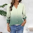 thumbnail image 5 of Tawop Womens Blouses Women's Fashion Spring and Summer Button Up Cardigan 3/4 Quarter Sleeve Jacket V-Neck Top/Shirt, 5 of 7