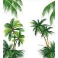 thumbnail image 4 of Ambesonne Tropical Duvet Cover Set, Coconut Palm Tree Nature Paradise Plants Foliage Leaves Digital Illustration, Decorative 3 Piece Bedding Set with 2 Pillow Shams, Queen Size, Hunter Green, 4 of 4