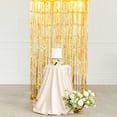 thumbnail image 2 of Weddingstar Metallic Foil Fringe Curtain Photo Backdrop - Gold, 2 of 3
