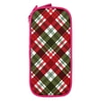 thumbnail image 2 of Large Storage Pencil Case, Abstract Christmas Plaid Pattern with Zipper Large Capacity Pen Bag, 2 of 8