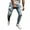 BlueL, variant on LYXSSBYX Mens Jeans Cargo Pants on Men's New Tight-Fitting Ripped Straight Hip-Hop Stretch Motorcycle Trouser